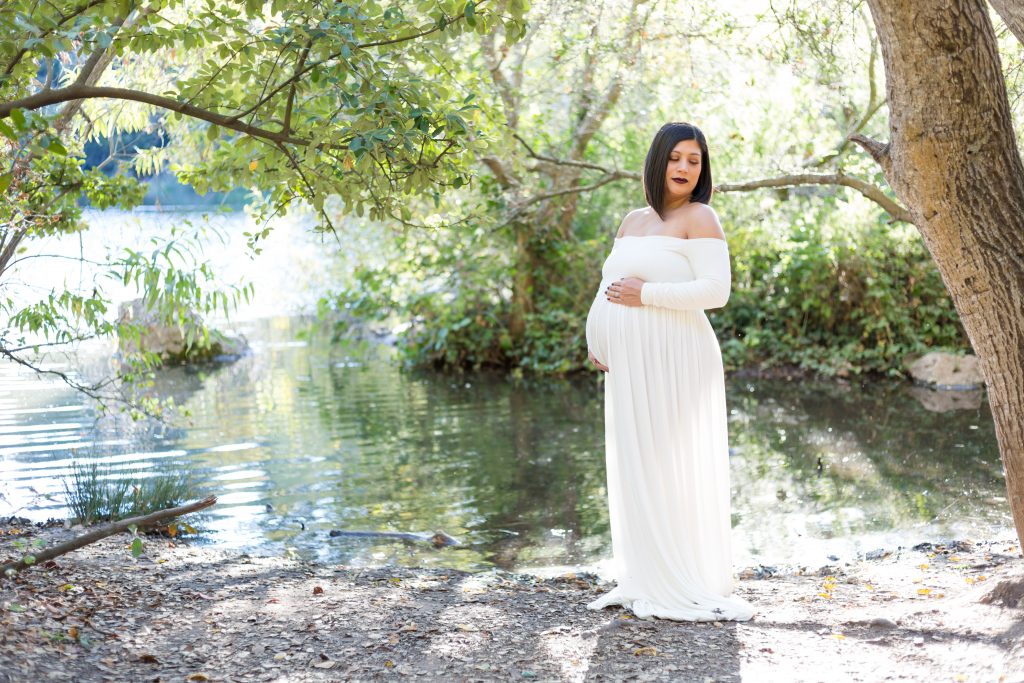 pregnant mom at lake