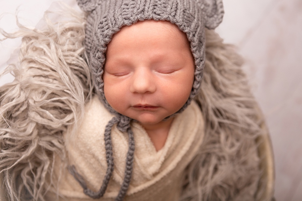 Baby Boy in basket photo