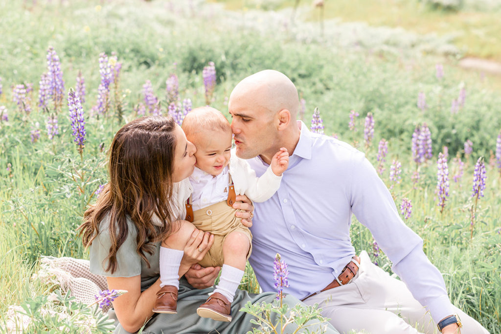 Family photos with one year old boy