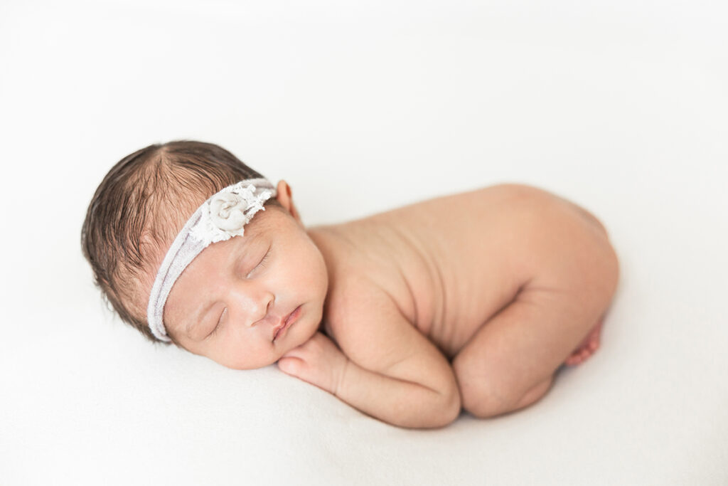 Newborn girl from Pittsburg in photo taken at studio