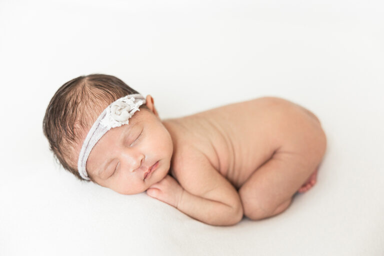 Newborn girl from Pittsburg in photo taken at studio