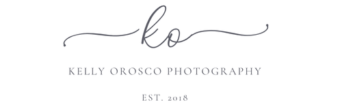 Initials KO for Kelly Orosco Photography logo